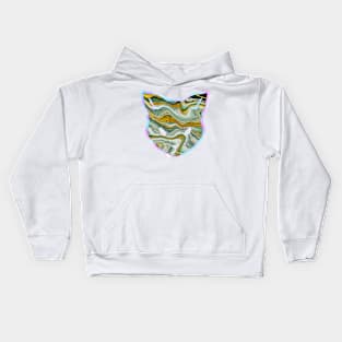 Geode prismatic iridescent gemstone cat - Wiccan Kids Hoodie